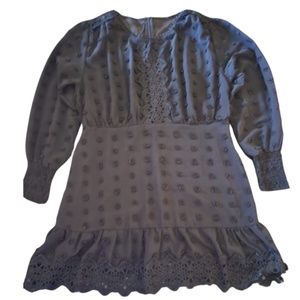 Cocktail Dress - Mini: Black Polka Dots Dresses